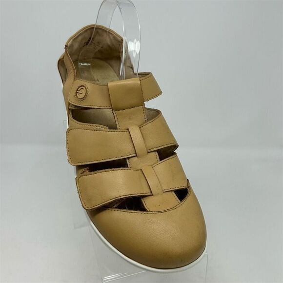 TRAQ by Alegria Dark Yellow Leather Closed Toe Sandals Size 42 (US 11.5-12) - Picture 3 of 14